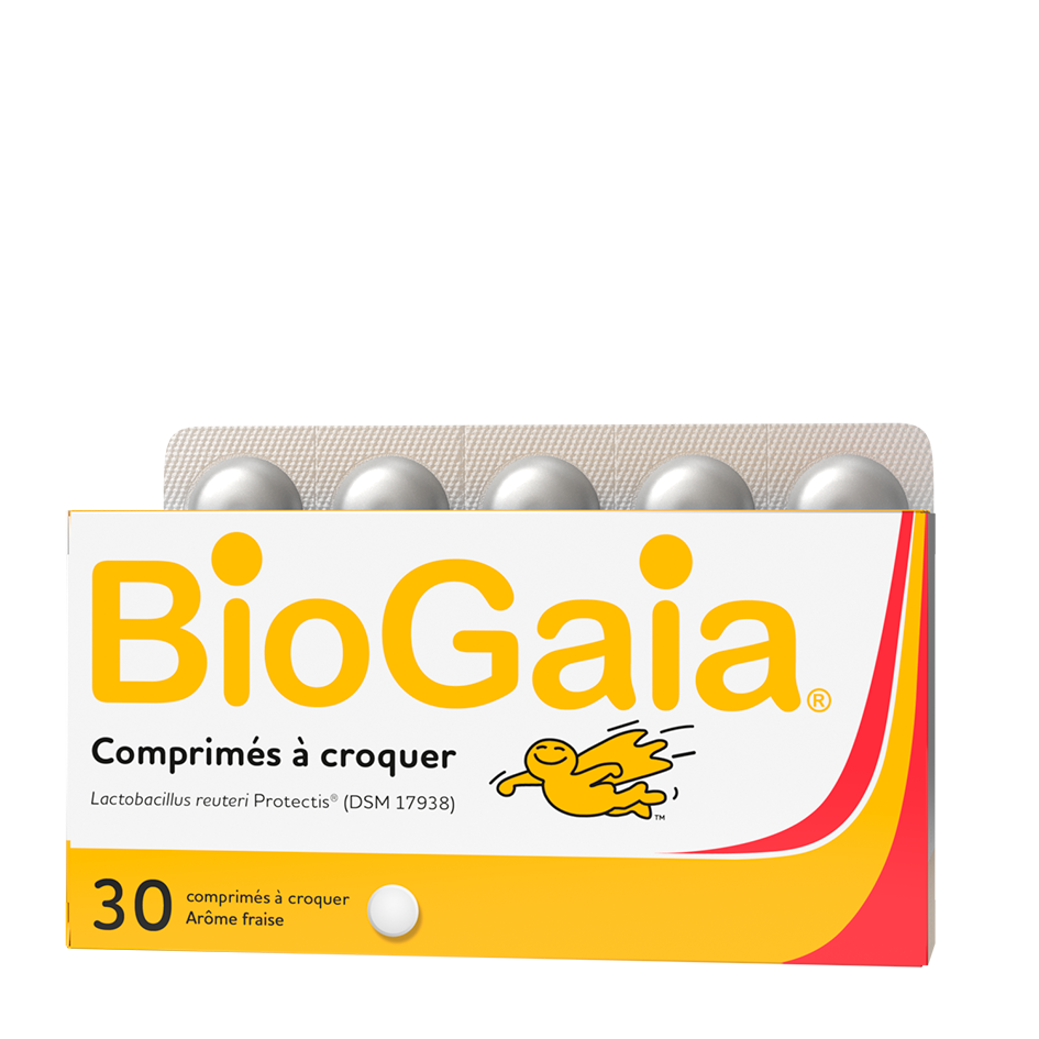 BioGaia Probiotique Arôme Fraise 30 comprimés à croquer