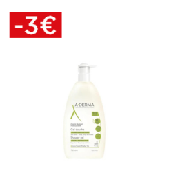  A-derma LES INDISPENSABLES - Gel Douche Hydra-Protecteur - Visage, Corps et Cheveux - Peaux Fragiles, 750ml