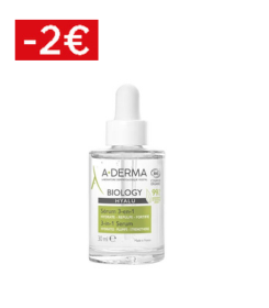   A-derma BIOLOGY HYALU - Sérum 3-en-1 Hydrant Repulpant Fortifiant - Visage et Cou - Peaux Fragiles, 30ml