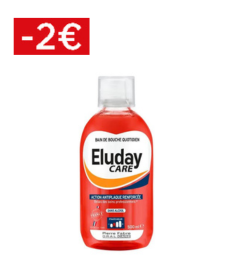  Eluday CARE - Bain de Bouche Quotidien Action Antiplaque Renforcée, 500ml