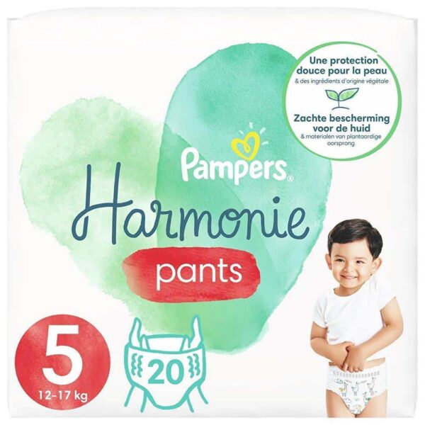 Couches Harmonie PAMPERS Taille 1 pour bébé de 2 à 5kg origine végétale