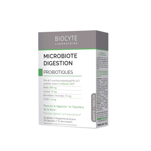 SANTÉ - Microbiote Digestion Probiotiques, 30 Gélules