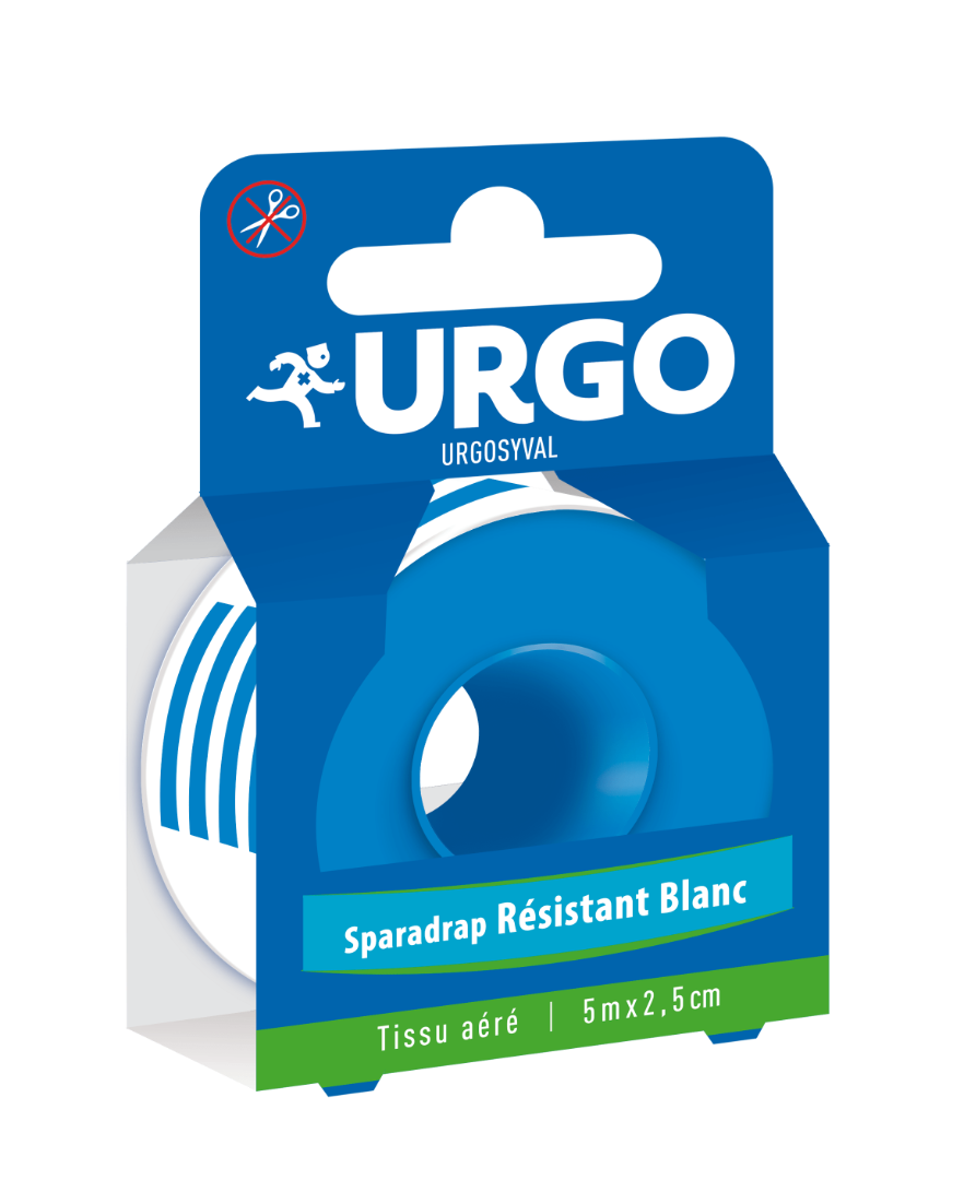 Urgo - Strapping - Bande élastique adhésive - Contention / Fixation de  pansements - 1 bande 2,5mx6cm