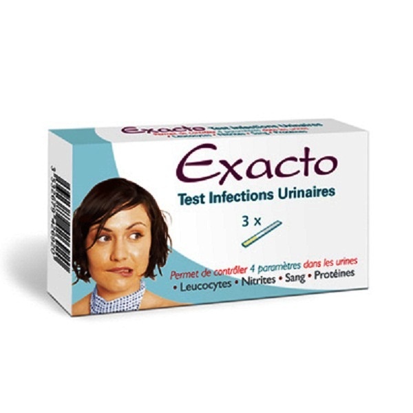 test infections urinaires Exacto, boîte de 3 tests